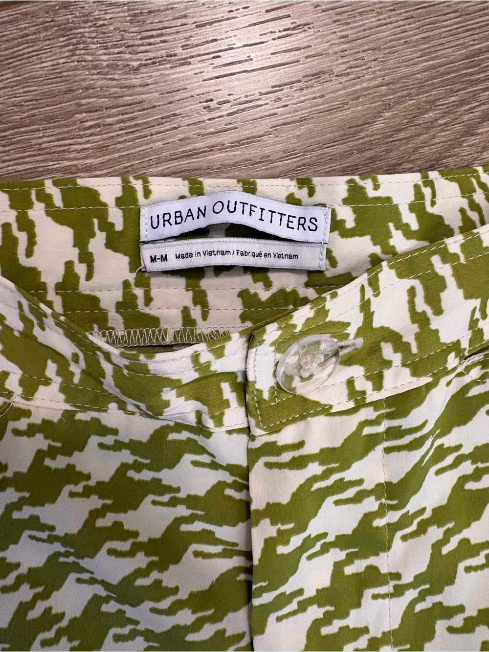 Urban Outfitters Green Check Wide Leg Pants - Picture 4 of 5